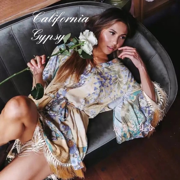 Gypsy bohemian festival boho fringe dress - Picture 5 of 8